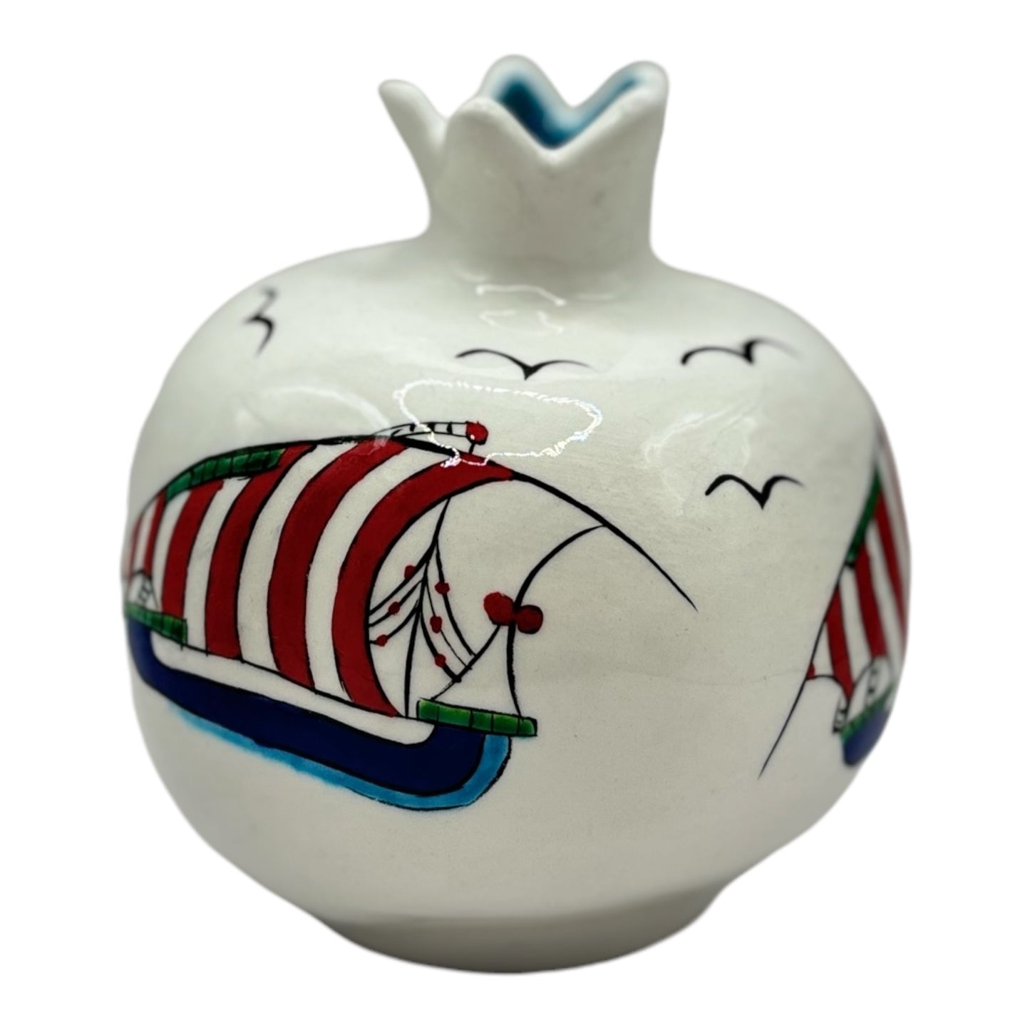 Iznik ornament - ceramic pomegranate ship pattern