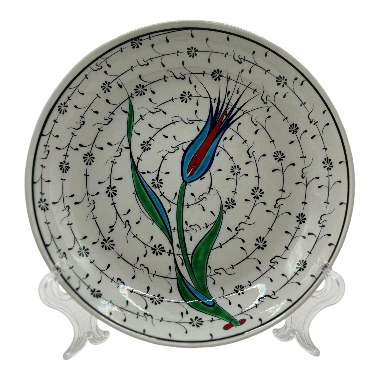 İznik meze tabağı - laleli haliç desen