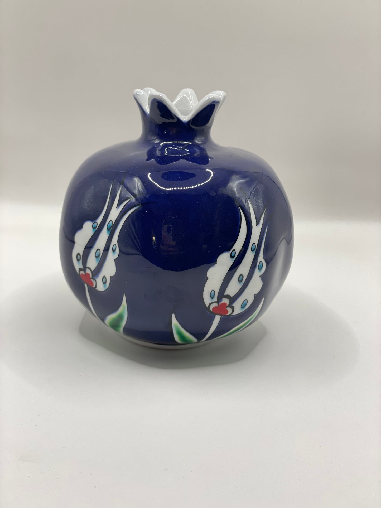 Iznik ornament - navy pomegranate tulip pattern