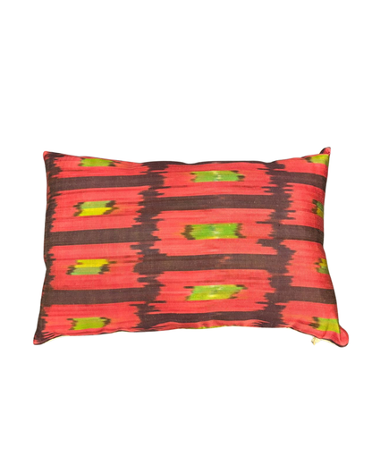 Handmade Uzbek Silk Ikat Pillow