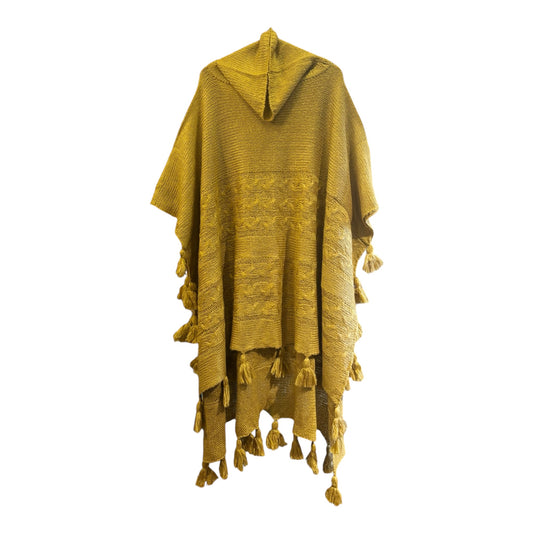 Knitted Poncho Mustard