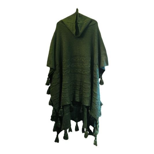 Knitted Poncho Khaki