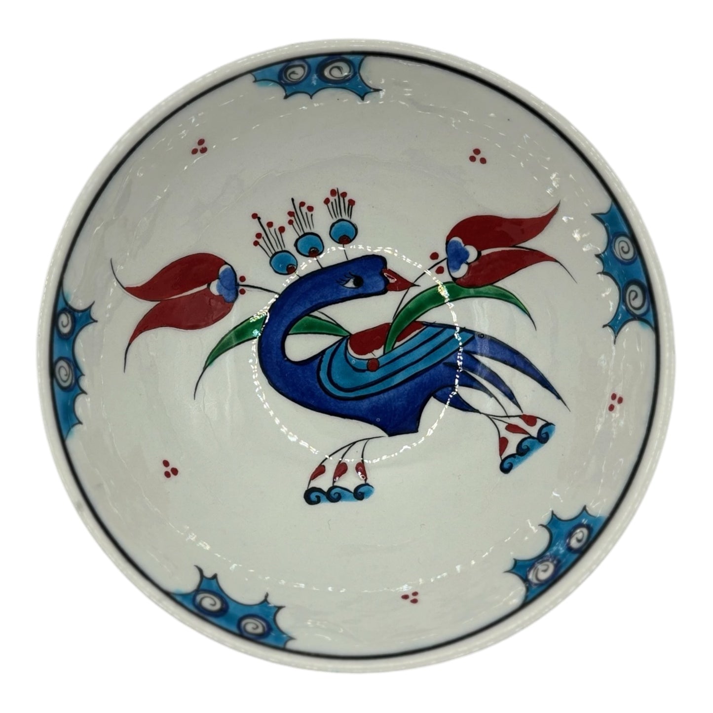 iznik kase - tavus kuşu deseni