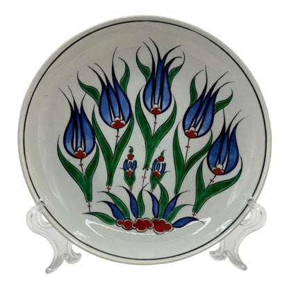 Iznik appetizer plate - tulip pattern blue