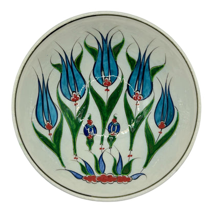 iznik bowl - tulip pattern blue