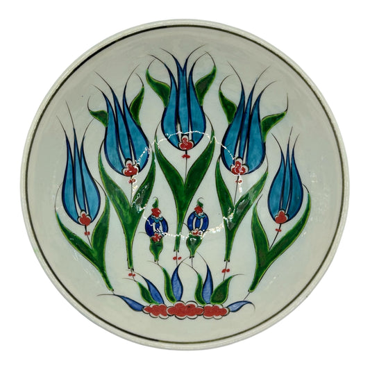 iznik bowl - tulip pattern blue