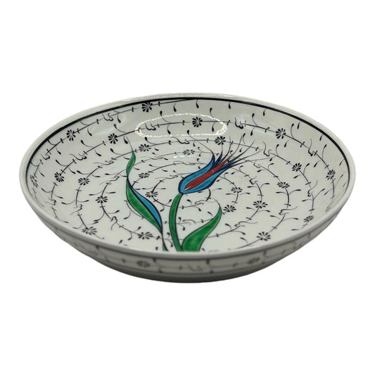 Iznik appetizer plate - golden horn with tulip
