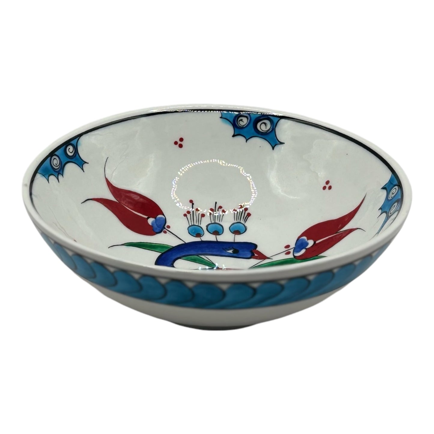 iznik kase - tavus kuşu deseni
