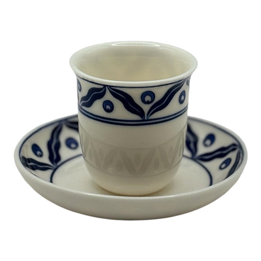 Coffee Cup  and Plate - Cintemani Pattern