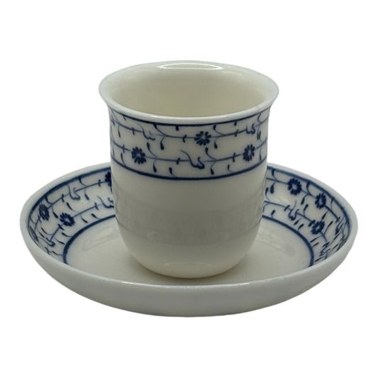 Coffee Cup and Plate - Golden Horn Pattern