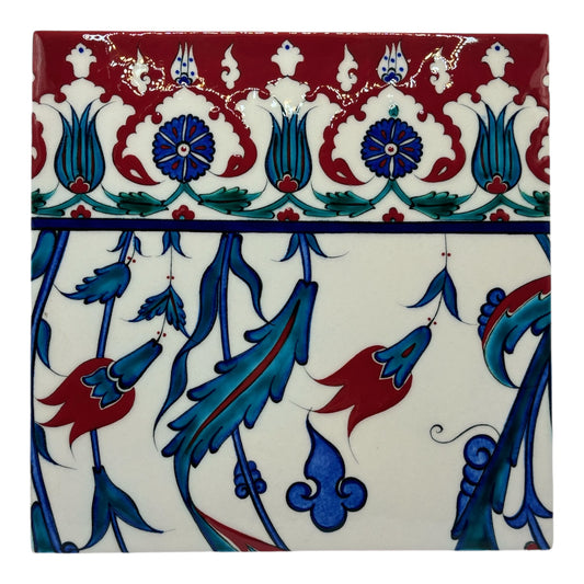 Iznik Tile - Floral Design 25 cm x 25 cm