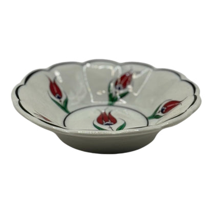 Turkish Tea Plates Set of 4 - Tulip Pattern