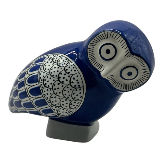 Iznik Ceramic Owl Cobalt