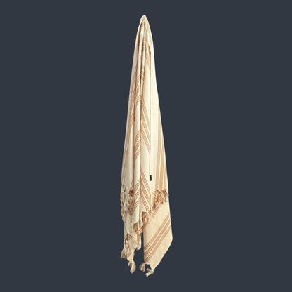 100% Cotton Turkish Towel - Brown