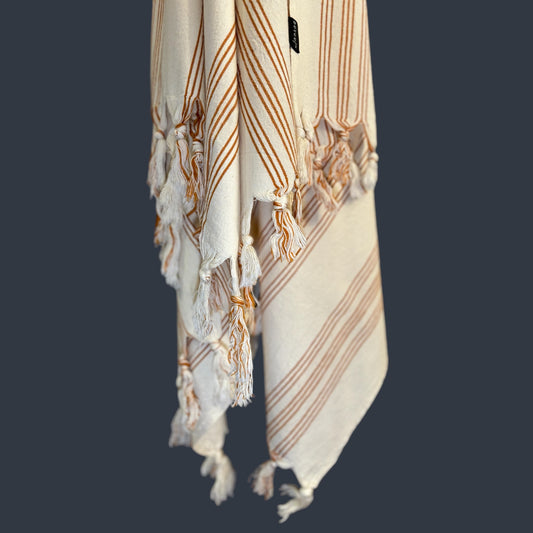 100% Cotton Turkish Towel - Brown