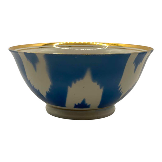 Uzbek Bowl - Turquoise Ikat
