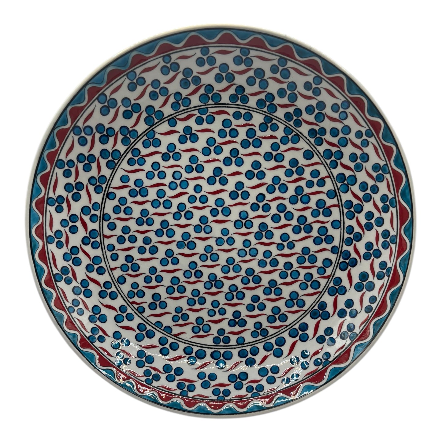 Iznik Deep Plate - Cintemani Pattern