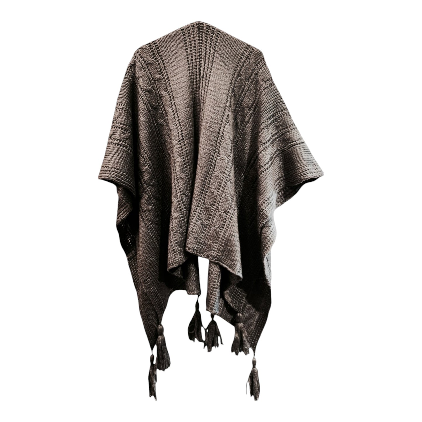 Knitted Poncho Anthracite