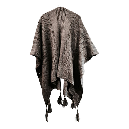Knitted Poncho Anthracite