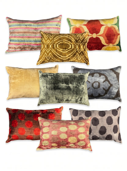 Handmade Uzbek Silk Velvet Pillow